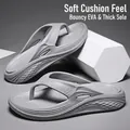 Graue Herren Flip-Flops mit dicker Sohle für Strand und Outdoor-Sport - 40 / Grau