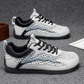 Sneaker da uomo in rete traspirante con suola in gomma morbida, scarpe sportive - 39 / Grigio