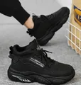 Stylish black high-top basketball sneakers for men, trendy casual fashion footwear - 40 / Black