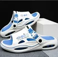 Weiße und blaue Herren-Sportsandalen mit atmungsaktivem Hohlraum-Design - 40/41 / Weiß Blau Trend
