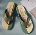 Infradito da uomo a righe verdi con suole morbide antiscivolo per l'uso in spiaggia - 40 / Verde Militare (Stile di Tendenza)