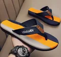Infradito sportive da uomo blu navy e arancioni con suole ammortizzate antiscivolo morbide - 40 / Blu Scuro