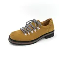Scarpa casual da uomo in camoscio giallo senape con lacci a righe bianche e nere - 38 / Giallo