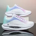Scarpe da corsa in mesh bianco con sfumatura viola verde acqua e suola in carbonio - 38 / Viola Orchidea