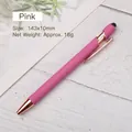 Stylo à bille en aluminium rose avec garniture en or rose et pointe de stylet capacitive - Pointe Bille 0,7 mm / Rose