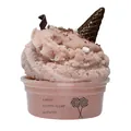 Slime parfumé à la crème glacée rose avec des garnitures au chocolat en pot - 60ml / Marron