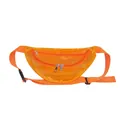 Trendy neon orange transparent PVC fanny pack with adjustable strap and silver zippers - Orange