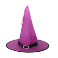 Lichtgevende paarse Halloween heksenhoed met LED voor feestelijke decoraties - Regular Fit / Paars