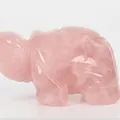 Rosenquarz Kristall Schildkröte Figur handgeschnitzte Naturstein Tierstatue - Rosenquarz