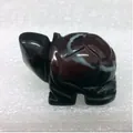 Natürliche dunkelrote Achat-Stein geschnitzte Schildkröte Figur für Hausdekoration - Obsidian