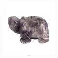 Handgeschnitzte lila Amethyst Kristall Schildkröte Figur für Heilung und Dekoration - Amethyst