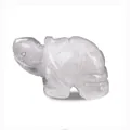 Handgeschnitzte Schildkrötenfigur aus natürlichem Bergkristall für Dekoration - Weiß Kristall