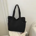 Minimalist black waterproof tote bag for commuting or yoga sessions - Single Bag / Black