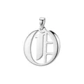 Pendentif lettre O de style gothique en argent poli pour bijoux de collier personnalisés - Lettre O (Pendentif uniquement (sans chaîne))