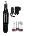 Electric nail drill kit for manicure and pedicure with sanding bits and power adapter - A016-15 Black EU Plug Bagged