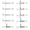 Set van antieke zilverlegering sieraden connectors met faith love hope voor DIY knutselen - 3 Stijlen Gemengde Letter Kruis Serie Set (SN1862)