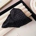 Elegante pinza de pelo de pico de pato en tela negra con diamantes de imitación - Estilo Elegante de Strass Romboide (11#) / Negro