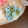 Exquisito accesorio para el cabello con flores de seda azules y blancas para peinado elegante - Pack Fresco Floral Degradado de Seda (26#) / Pieza Única / Azul