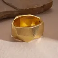 Vintage golden sunburst bracelet with geometric faceted texture in Bohemian style - Striped Geometric Bracelet / Gold