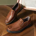 Klassische braune Herren-Slipper für Business und Freizeit mit weicher, bequemer Sohle - 38 / Braun