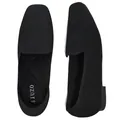 Mocassins respirants en maille noire pour femmes avec bout rond et design à enfiler. - 6 / Noir