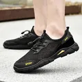 Leichte schwarze atmungsaktive Mesh-Outdoor-Sportschuhe für Herren mit weicher Sohle - 38 / Mesh-Schuhe (JC8765) / Schwarz