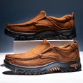 Premium Herren Freizeitschuhe aus braunem Leder mit einem atmungsaktiven Hohldesign - 38 / Hellbraun