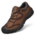 Premium-Wanderschuhe aus braunem Rindsleder für Herren mit einem robusten Design - 38 / Braun