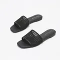 Elegant black breathable mesh square toe flat sandals for women comfortable summer footwear - 38 / Black