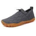 Men's breathable fly-knit barefoot outdoor hiking shoe with adjustable bungee cord - 39 / Dark Gray