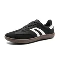 Schwarz-weiße Bundeswehr-Sportschuhe mit breitem Zehenbereich und Gummisohle - 37 / Schwarz