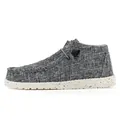 Hochwertige Canvas-Loafer in meliertem Grau mit einer stilvollen gesprenkelten Gummisohle - 36 / Grau