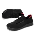 Scarpe a calzino Flyknit leggere da uomo in nero con dettagli rossi sul colletto - 39 / Nero rosso