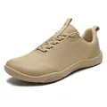 Beigefarbene Barfußschuhe mit einer breiten Zehenbox für Outdoor-Wanderungen - 39 / Khaki