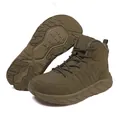 Robuste winterfeste Schneestiefel in Olivbraun mit weitem Zehenbereich und Kunstfellfutter - 36 / Kaffeebraun