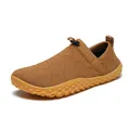 Atmungsaktive braune Flyknit-Barfußschuhe für Herren zum Slipper für den Außenbereich - 36 / Braun