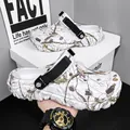 Heren klompen met wit camouflagemotief en verstelbare zwarte sportbanden voor op het strand - 36 / Camo Wit / Wit