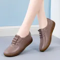 Bequeme braune Leder-Loafer für Damen mit weicher Sohle für den Alltag - 35 / Altrosa