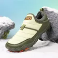 Scarpe da trekking invernali verdi e beige con calda fodera in peluche per il freddo - 36 / Verde mela