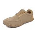 Chaussures pieds nus décontractées à lacets kaki en tissu Fly-Knit respirant - 36 / Marron