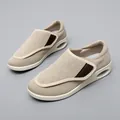 Atmungsaktive Mesh-Walking-Schuhe für Damen mit Klettverschluss und Luftpolstersohle - 35 / Beige