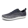 Atmungsaktiver Barfußschuh aus Fly-Knit in Marineblau mit komfortabler breiter Zehenbox - 37 / Blau