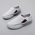 Atmungsaktive Mesh-Wanderschuhe für Senioren in Grau mit bequemem Klettverschluss. - 35 / Grau