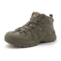 Bottes de randonnée homme vert armée avec semelle antidérapante et tige mi-haute - 39 / Vert Militaire