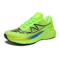 Leuchtend neongrüne Herren-Laufschuhe mit weiter Passform, Mesh und atmungsaktivem Komfort - 39 / Grün
