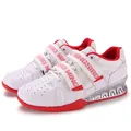 Scarpe professionali da sollevamento pesi uomo bianche e rosse con cinturini MINGSIBO - 38 / Bianco Rosso