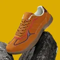 Comfortable orange suede GAT sneakers with wide toe box and durable gum sole - 36 / Yellow