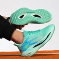 Professional lightweight carbon plate running shoes for men in vibrant mint green - 32 / Marshmallow