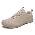 Ademende heren barefoot schoenen in kaki met brede neus voor outdoor wandelen - 39 / Khaki