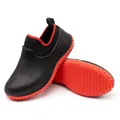 Professional non-slip EVA chef shoes with red wave sole for kitchen and catering work - 35 / Black Red